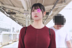 《Hカップ激乳》【電車チカン】★保健の先生を目指すHカップ美少女が予備校前にパンパンに張ったド爆乳を震わせ中出し懇願痙攣アクメ