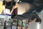何度も警戒してくる女の子の後ろからパシャリ