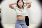 美人OLの美乳丸見えストレッチ♡/凝り固まった体を揉みほぐす♡/【ストレッチ専門店】【上半身編】