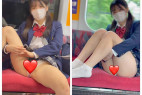 JK盗撮日記81 白チェックツインテ激カワゆるふわJKを電車内とトイレ内で盗撮【※撮影バレ・35分超撮影】