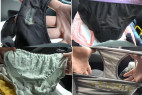 〇学生の部活合宿の荷物から汚パンツ発見!⑤9枚ゲット~!クロッチの毛玉ちゃん♡
