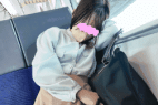 【電車痴かん】おっぱい触りまくられ怯える美人OL