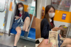 JK盗撮日記183 超久しぶりの激カワ美脚モデルJKが再登場!!元祖超美脚美人JKを電車内で盗撮【※完全主観25分超撮影】