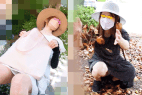 【美人ママたちの公園遊びに密着】【衝撃フロントすけすけパンツ&妊婦ママのかわいいイチゴ100%】